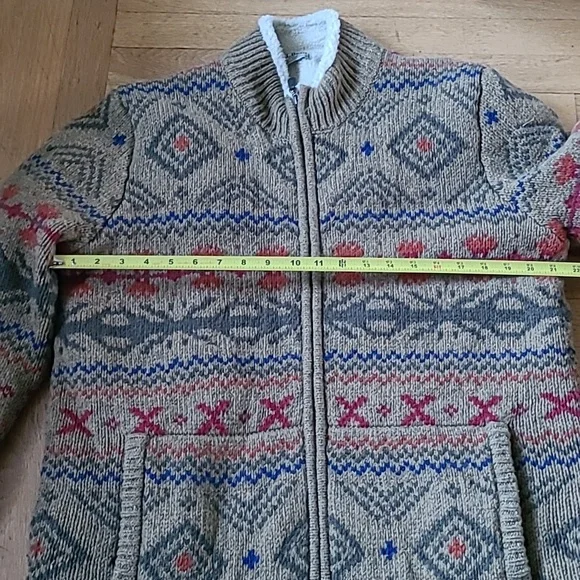 L.L Bean  wool sweater jacket  fleece lined - Picture 14 of 16